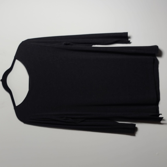 CHICO'S DESIGN Long Sleeve Stretch Grey Tunic Top Size 2 (12/14-L) - Picture 8 of 13